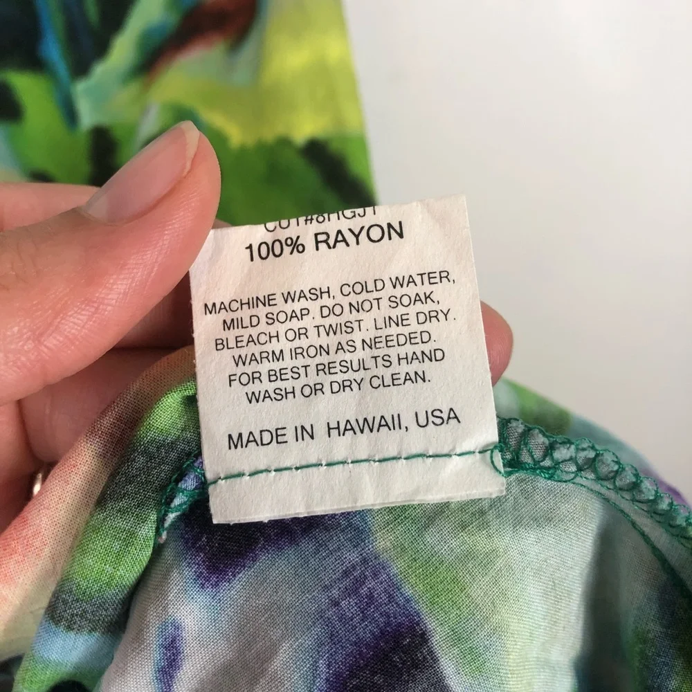 Jams World Jasper print dress casual Hawaiian summer cap sleeve v neck mini - Picture 7 of 9